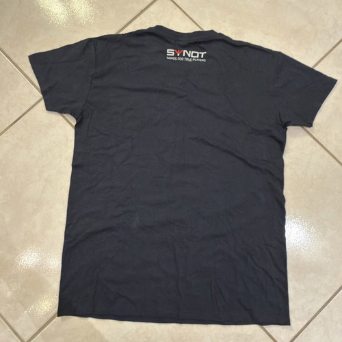 Black T-shirt Sol's Synot graphic design small new