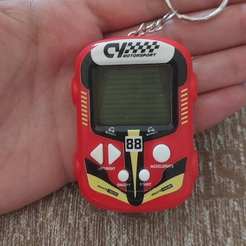 Electronic Racing Car Game Keychain new