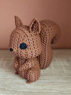 3D printed squirrel figure new made of solid material