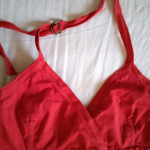 Vintage red halter mini dress Just In size M like new