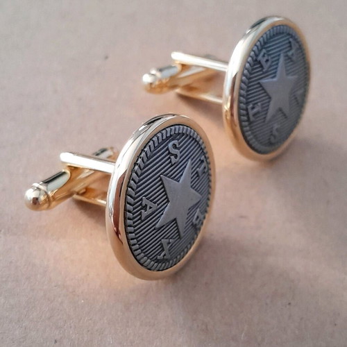 Texas vintage cufflinks stainless steel, 2cm diameter, like new