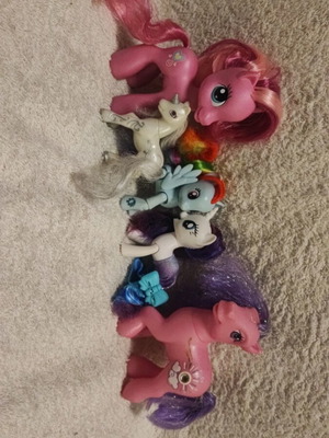 My Little Pony pack of 5 ponies from three generations used