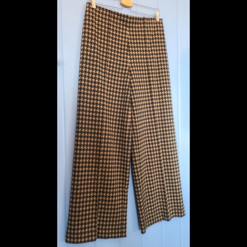 High-waisted houndstooth pants M&S Marks and Spencer like new
