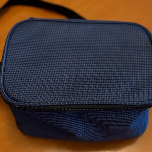 Insulated Lunch Bag blue checkered like new