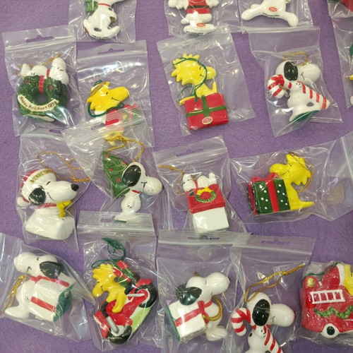 Snoopy Peanuts ceramic Christmas decorative figures like new