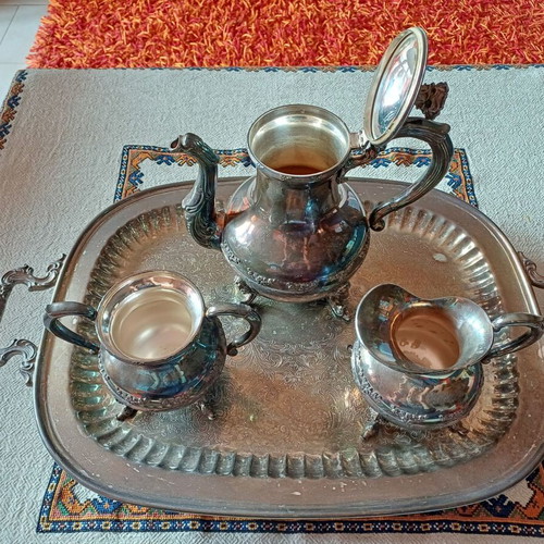 Vintage Leonard & International Silver serving set used