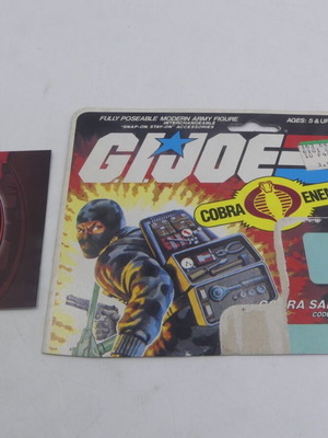 GI Joe Firefly Cobra Saboteur 1984 vintage card art used