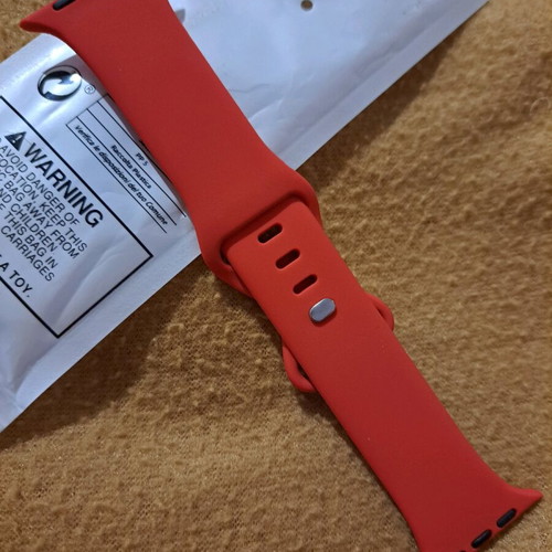 Apple Watch red silicone strap new 42 44 45 46 49mm