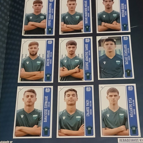 Levadiakos sticker album with 125 stickers