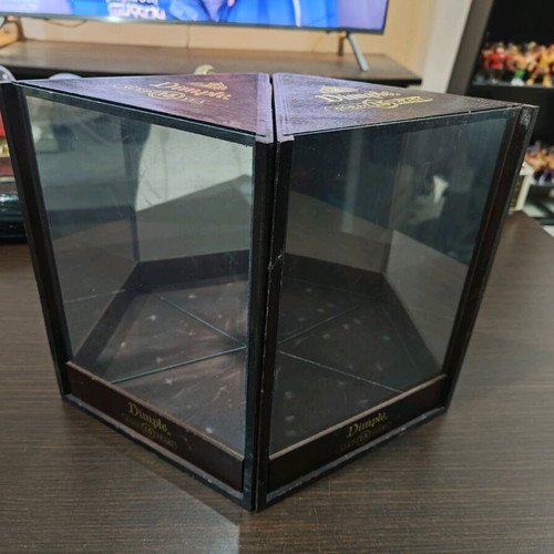 Dimple whiskey display cases 15 years like new with wooden frame
