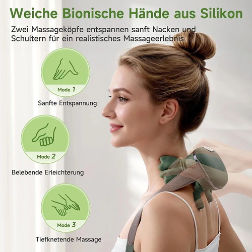 4D Bionic Hand Neck Massager like new, electric shiatsu device for neck and shoulders