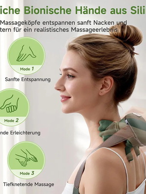 4D Bionic Hand Neck Massager like new, electric shiatsu device for neck and shoulders