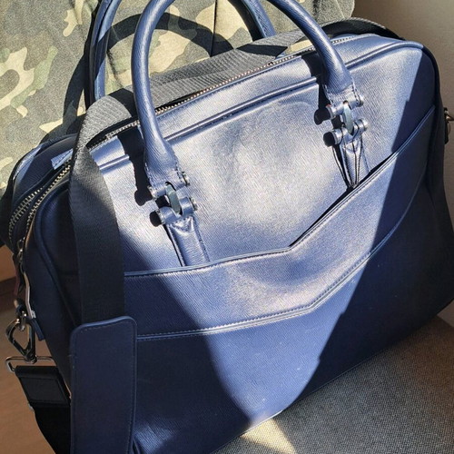 Unisex Zara bag used, blue, handheld with shoulder strap