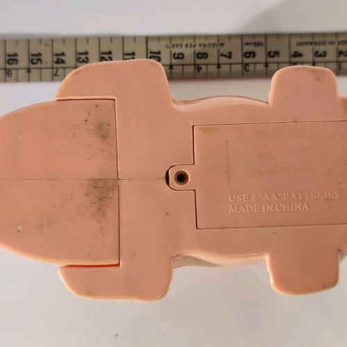 Pig-shaped handheld vacuum cleaner used, functional