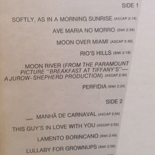 Vinyl Softly, As In A Morning Sunrise Los Indios Tabajaras used