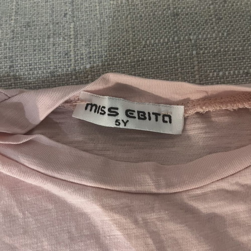 Evita cotton set size 5, like new, leggings and top beige pink