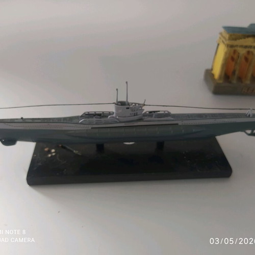 Bismarck battleship and U47 submarine miniatures set used