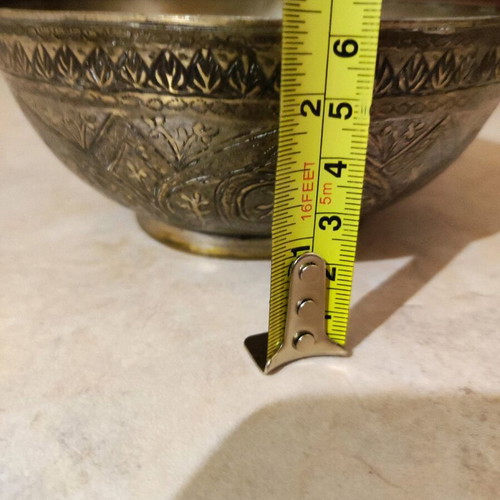 Tasi bowl used with engraved designs from Ottoman Empire