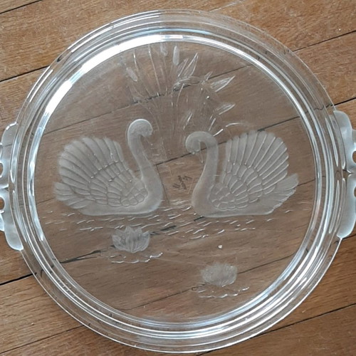 Mikasa serving trays 2 pieces, vintage crystal