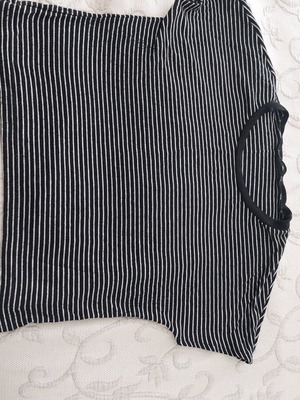 Zara short-sleeve shirt used, size M, black and white