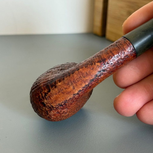 Duncan Sandblast A 47 Bent Billiard Briar Tobacco Pipe used, vintage