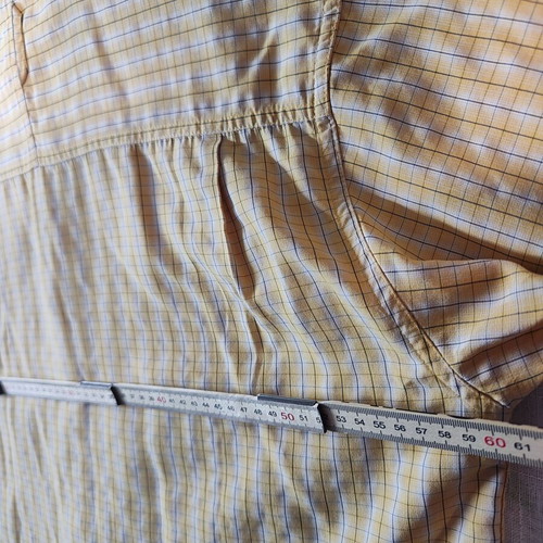The North Face men's yellow checked quick-dry shirt size L, like new