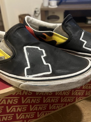 Vans of the World sneakers used, Custom Harley Davidson edition, size 47
