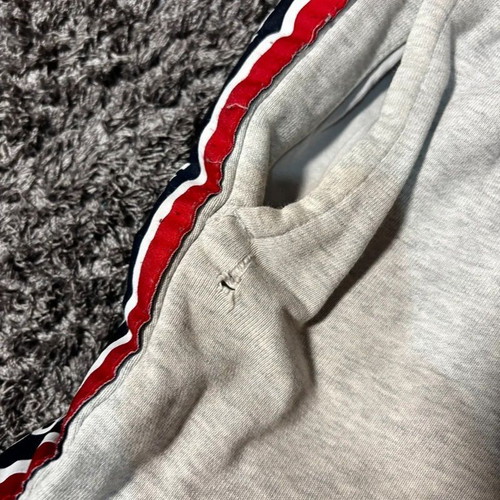 Reebok grey sweatpants with logo stripe, size M