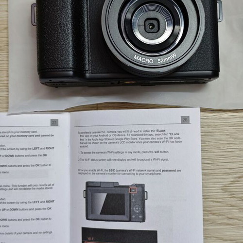 Digital Camera 64MP 5K WiFi with Wide-Angle Lens and 64GB Memory New