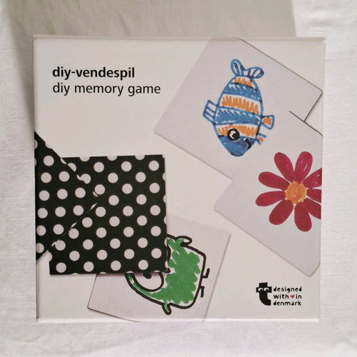 Memory game with cards used "paint it yourself"