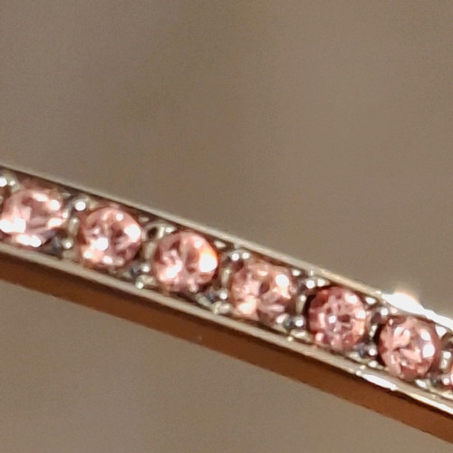 Swarovski bracelet new silver with pink zircon