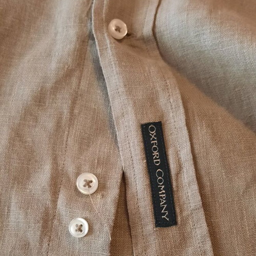 Oxford Company men's long-sleeve linen shirt size L like new