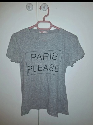 Pink Woman grey short-sleeve T-shirt size S