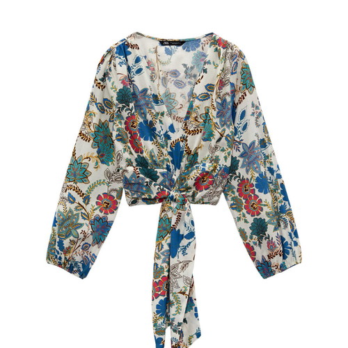 Floral blouse Zara like new, multicolor, size M