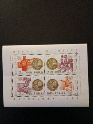 Romania collectible feuille with Barcelona 1992 Olympic Games theme new