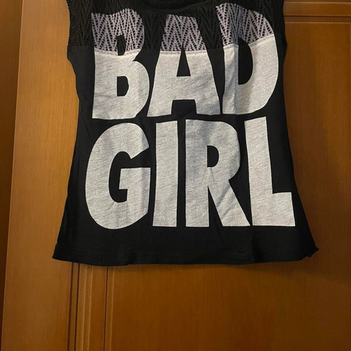 Blouse with logo used, size M, black