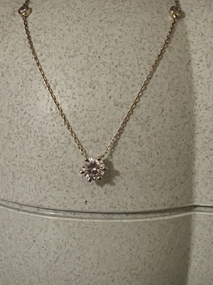 Anna Maria Mazaraki 14K gold solitaire necklace with sapphires