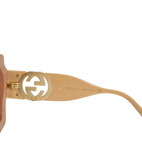 Gucci GG1022S oversized square sunglasses amber peach