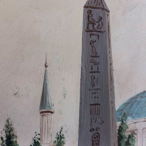 Oil painting with Hippodrome and Hagia Sophia theme like new