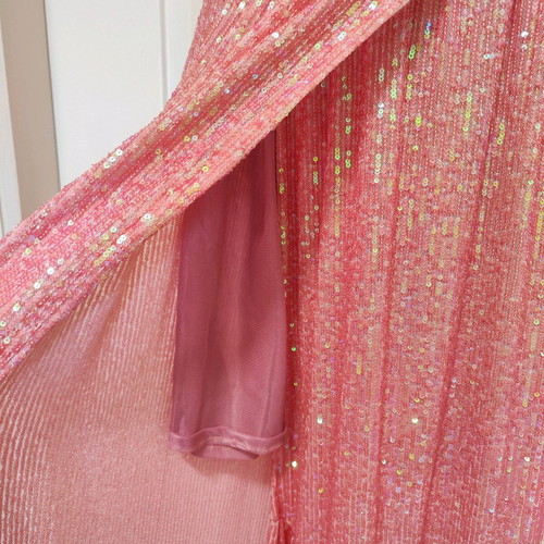 Nazezhda Luxury Sequin Maxi Dress new, pink, size S/M