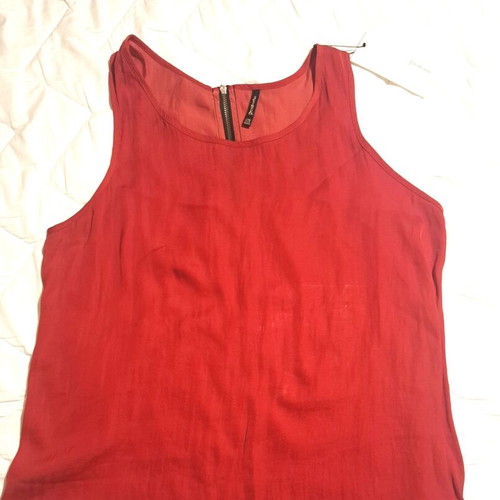 Stradivarius satin polyester top new, size XL, red