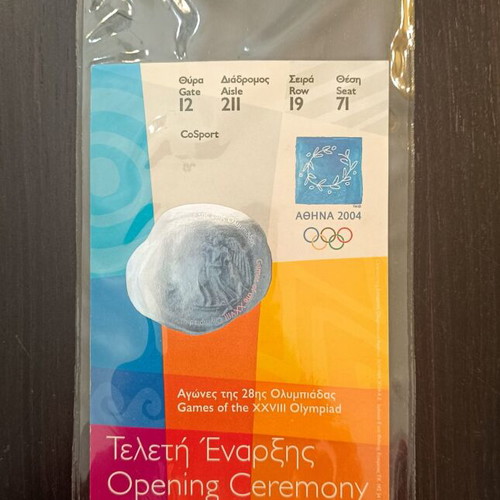 Athens 2004 Olympic Games Opening Ceremony Ticket like new