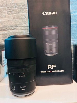 Canon Full Frame 100mm f/2.8L IS USM Telephoto / Macro Lens for Canon RF Mount like new black