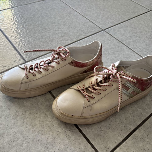 Hogan women's sneakers size 40, white and pink