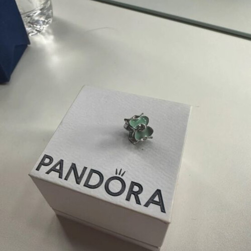 Pandora Cinderella Charm με ζιργκόν σε τιρκουάζ χρώμα σαν καινούργιο