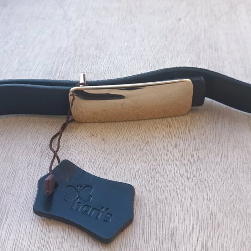 Women's leather belt new, real leather, black, size 65