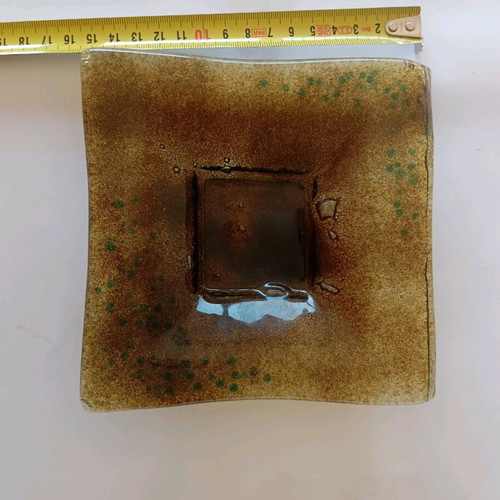 Handmade decorative glass piece new with fusing technique
