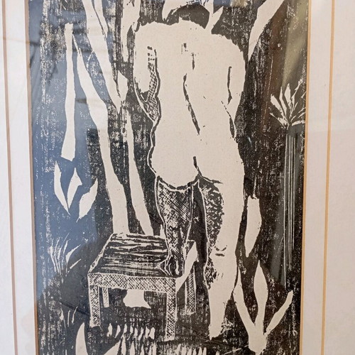 Woodcuts like new, pack of 2, possibly linoleum