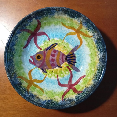 Ceramic bowl "Kerameikos" by P. Sanos, vintage 1980s