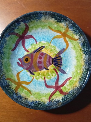 Ceramic bowl "Kerameikos" by P. Sanos, vintage 1980s